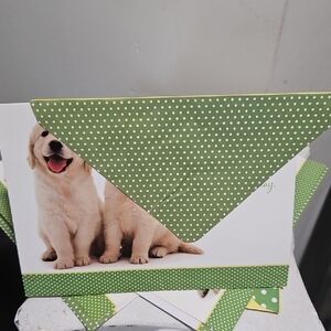 Green Polka Dot Puppy Happybday Card Bundle